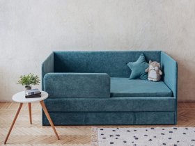 Диван-кровать Happy (бирюзовый) в Улыбино - ulybino.mebel-nsk.ru | фото