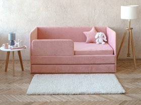 Диван-кровать Happy (коралловый) в Улыбино - ulybino.mebel-nsk.ru | фото