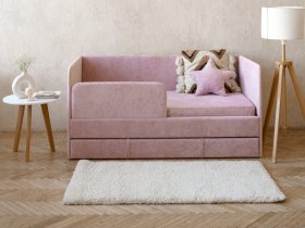 Диван-кровать Happy (розовый) в Улыбино - ulybino.mebel-nsk.ru | фото