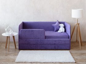 Диван-кровать Happy (сиреневый) в Улыбино - ulybino.mebel-nsk.ru | фото
