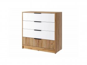 Комод КМ-001 Ивис (дуб крафт золотой/белый) в Улыбино - ulybino.mebel-nsk.ru | фото