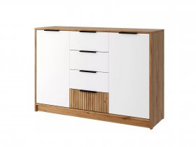 Комод КМ-002 Ивис (дуб крафт золотой/белый) в Улыбино - ulybino.mebel-nsk.ru | фото