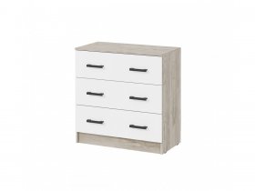 Комод КМ-02 Ронда (дуб крафт серый/дуб крафт белый) в Улыбино - ulybino.mebel-nsk.ru | фото