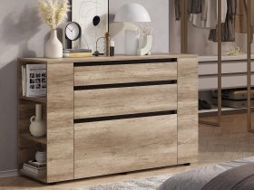 Комод КМ-06 Энигма (венге/дуб каньон) в Улыбино - ulybino.mebel-nsk.ru | фото