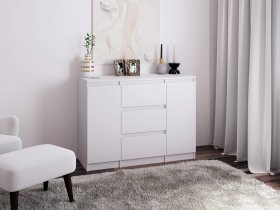 Комод Км011 (белый) в Улыбино - ulybino.mebel-nsk.ru | фото