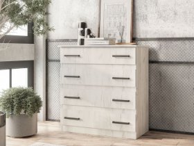 Комод Стандарт-6 NEW (дуб крафт белый) в Улыбино - ulybino.mebel-nsk.ru | фото