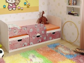 Кровать детская с ящиками 1,86 Минима Hello Kitty в Улыбино - ulybino.mebel-nsk.ru | фото