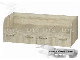 Кровать детская Сенди КР-01 (BTS) в Улыбино - ulybino.mebel-nsk.ru | фото