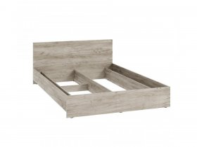 Кровать двухспальная КР-160 Ронда (дуб крафт серый) в Улыбино - ulybino.mebel-nsk.ru | фото