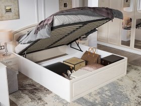 Кровать двуспальная 1,6 м Венеция КРМП-160 с подъемным механизмом в Улыбино - ulybino.mebel-nsk.ru | фото