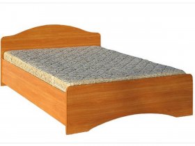 Кровать двуспальная 1,6м-1 (круглая спинка) в Улыбино - ulybino.mebel-nsk.ru | фото