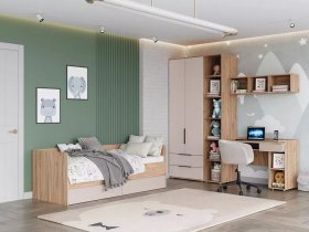 Модульная детская Сицилия (дуб альпийский/тефия) в Улыбино - ulybino.mebel-nsk.ru | фото