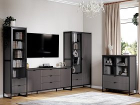 Модульная гостиная Нора (металл бруклин/графит) в Улыбино - ulybino.mebel-nsk.ru | фото