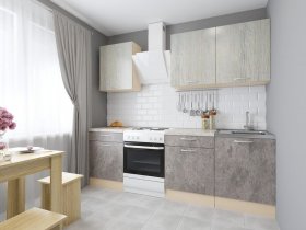 Модульная кухня Йота (пикард/цемент) в Улыбино - ulybino.mebel-nsk.ru | фото
