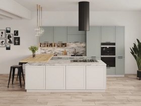 Модульная кухня Перо 3,4м (оазис) в Улыбино - ulybino.mebel-nsk.ru | фото