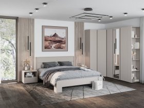 Модульная спальня Люмо (кашемир) в Улыбино - ulybino.mebel-nsk.ru | фото