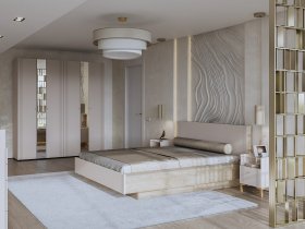 Модульная спальня Одетта (дуб эндгрей/меланж) в Улыбино - ulybino.mebel-nsk.ru | фото