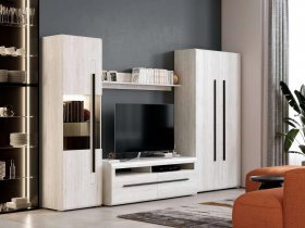 Модульная стенка Ницца (дуб витенберг) в Улыбино - ulybino.mebel-nsk.ru | фото