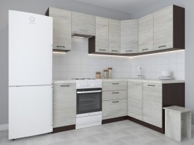 Модульная угловая кухня 1,4м*2,1м Лада (пикард) в Улыбино - ulybino.mebel-nsk.ru | фото