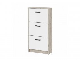 Обувница ОБ-3 Вега (дуб крафт серый/белый) в Улыбино - ulybino.mebel-nsk.ru | фото