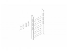 Пакет №10 Прямая лестница и опоры для двухъярусной кровати Соня в Улыбино - ulybino.mebel-nsk.ru | фото