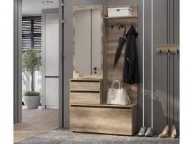 Прихожая ПР-04 Энигма (венге/дуб каньон) в Улыбино - ulybino.mebel-nsk.ru | фото