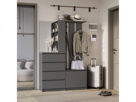 Прихожая Симпл ПР-04 (графит) в Улыбино - ulybino.mebel-nsk.ru | фото