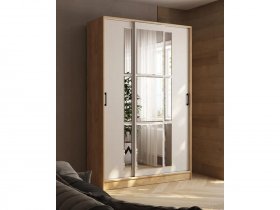 Шкаф-купе 1,4м «Стиль-2» (дуб крафт золотой/кашемир) в Улыбино - ulybino.mebel-nsk.ru | фото