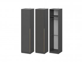 Шкаф ШК-50 Эккервуд (графит) в Улыбино - ulybino.mebel-nsk.ru | фото