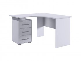Стол компьютерный 1200 угловой Лайт-2 (белый/белый) в Улыбино - ulybino.mebel-nsk.ru | фото
