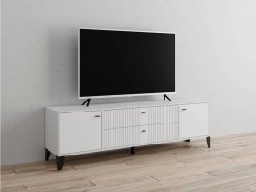 Тумба под ТВ Парус-10 (белый/белый снег) в Улыбино - ulybino.mebel-nsk.ru | фото