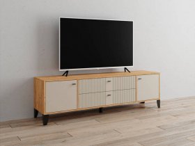 Тумба под ТВ Парус-10 (дуб крафт золотой/сантьяго софт) в Улыбино - ulybino.mebel-nsk.ru | фото