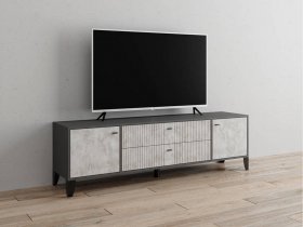 Тумба под ТВ Парус-10 (графит/мальта) в Улыбино - ulybino.mebel-nsk.ru | фото