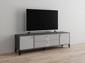 Тумба под ТВ Парус-10 (графит/светло-серый) в Улыбино - ulybino.mebel-nsk.ru | фото