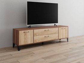 Тумба под ТВ Парус-13 (ясень шимо темный/дуб сонома) в Улыбино - ulybino.mebel-nsk.ru | фото
