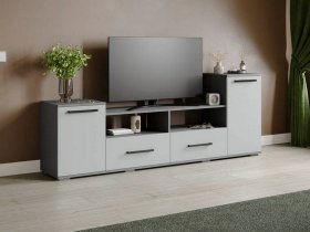 Тумба под ТВ Парус-2 (графит серый/серый камень) в Улыбино - ulybino.mebel-nsk.ru | фото