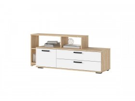 Тумба под ТВ ТВ-01 Санса (дуб сонома/белый) в Улыбино - ulybino.mebel-nsk.ru | фото