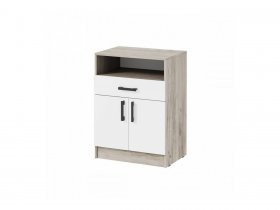 Тумба ТБ-1 Вега (дуб крафт серый/белый) в Улыбино - ulybino.mebel-nsk.ru | фото